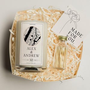 Verlovingscadeau voor stel van ouders, aangepaste kaart verlovingskaars voor haar, bruidcadeau van bruidsmeisje, gepersonaliseerd sojakaarscadeau