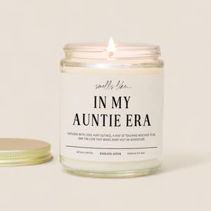 Auntie Gift &quot;In My Auntie Era&quot; Candle Gift Box for New Aunt From Niece or Nephew, Baby Announcement Idea, Mothers Day Gift for Sister