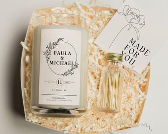 ENGAGEMENT GIFTS for Couple, Bride to Be Gift, Engagement Candle Gift, Newly Engaged Gifts, Personalized Gift for Her, Custom Gift Box Idea