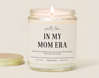 New Mom "In My Mom Era" Spa Candle Gift, Pregnancy Gift for Expecting Mom Baby Shower, Mother's Day Gift for First Time Mom, Cute Mama Gift