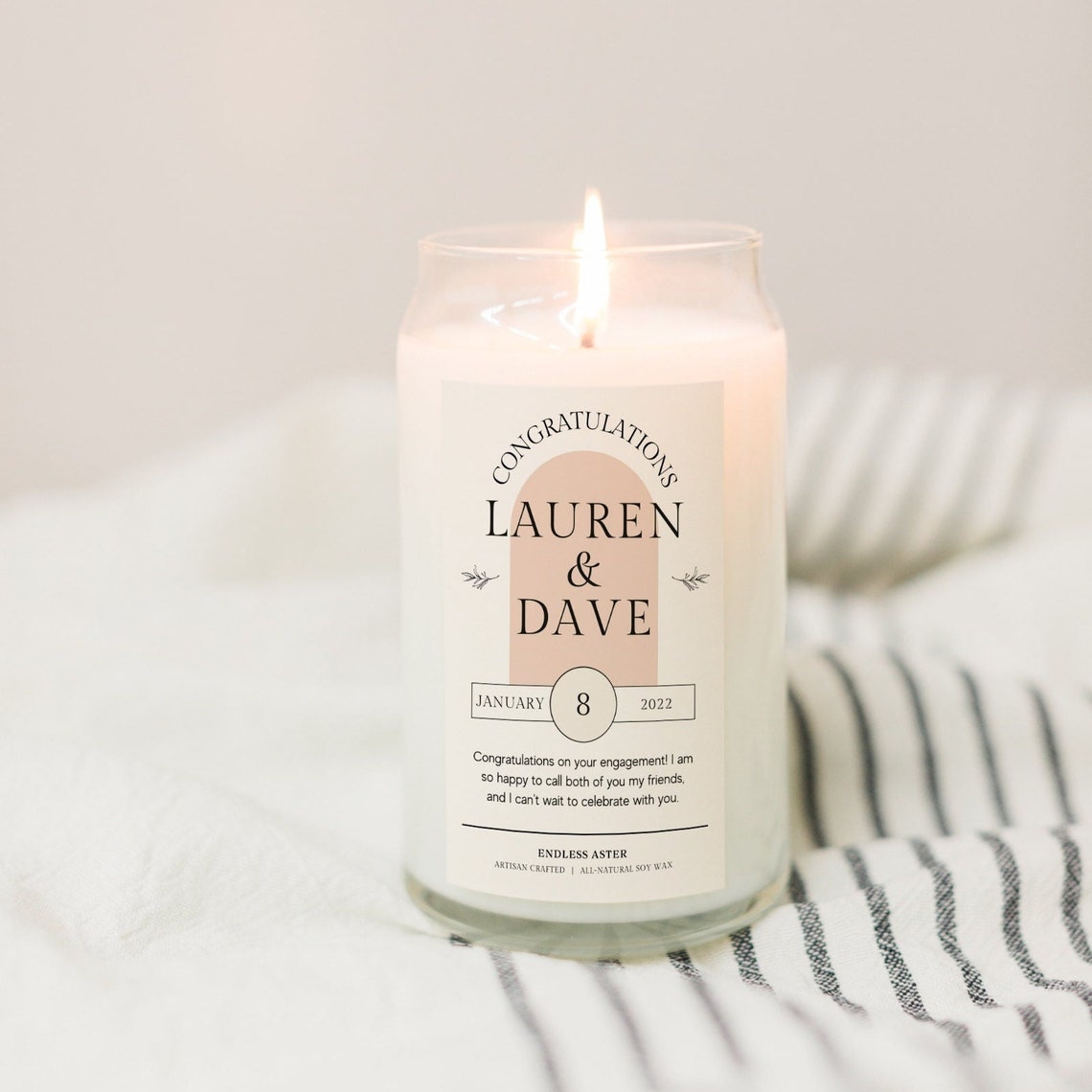 Engagement Gifts for Couple Engagement Candle Newly Engaged Etsy