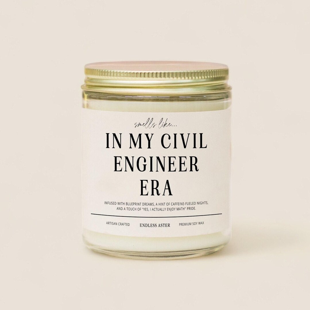 In My CIVIL ENGINEER Era Candle for Engineering Graduates, Professional ...
