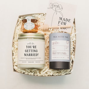 You're Getting Married Candle Gift Box for Engaged Couples Engagement Gift, Bride to Be Bridal Shower Gift, Mr & Mrs Newlywed Gift image 3