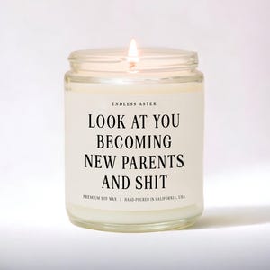 Look At You Becoming New Parents Funny Candle Gift Box, Baby Shower Gift, Congratulations Pregnancy Gift Package, New Mom Gift for Friend