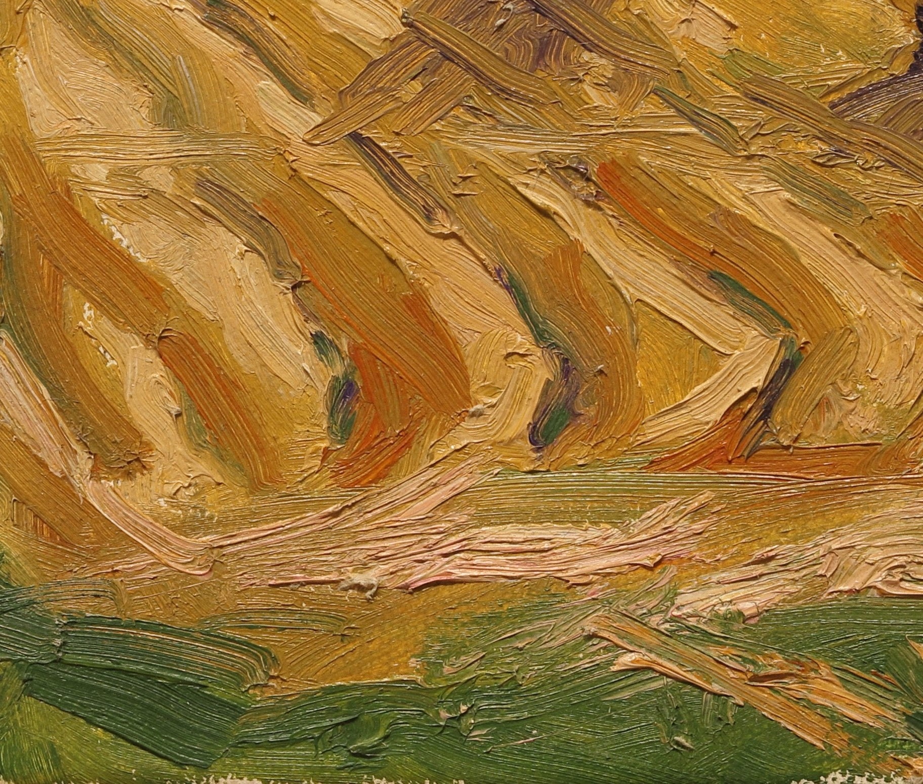 Hayfield Oil Painting, Rustic Charm, Country Elegance, Golden Harvest ...