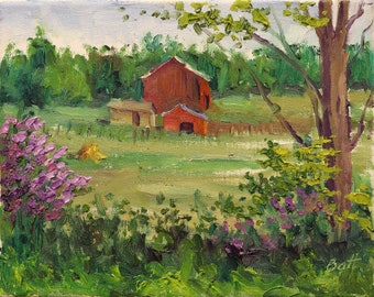 Plein Air Oil Painting, Landscape Oil Painting, Hand Painted Oil,