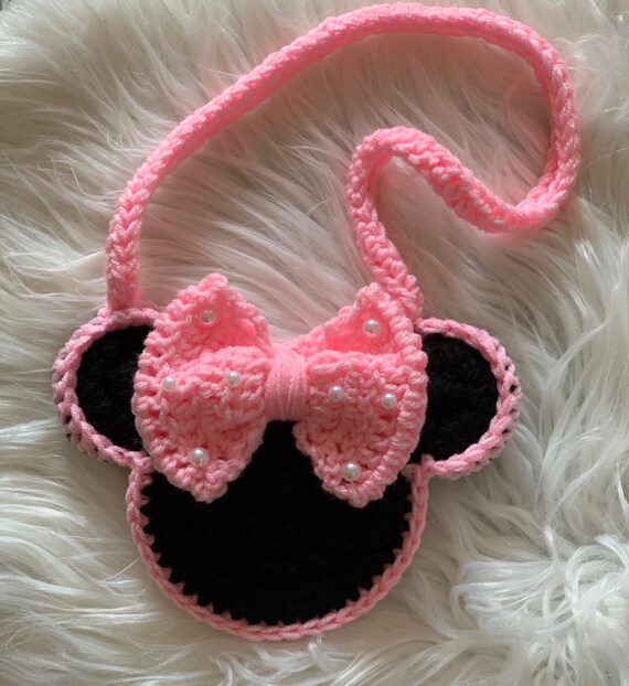 Monedero de ganchillo Minnie Mouse bolso de ganchillo Minnie | Etsy México