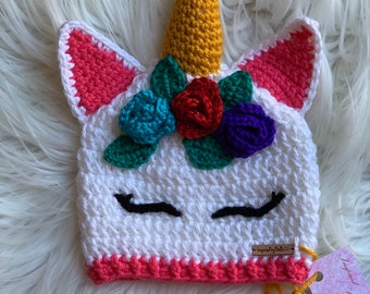 Unicorn  Hat Crochet  for girls,