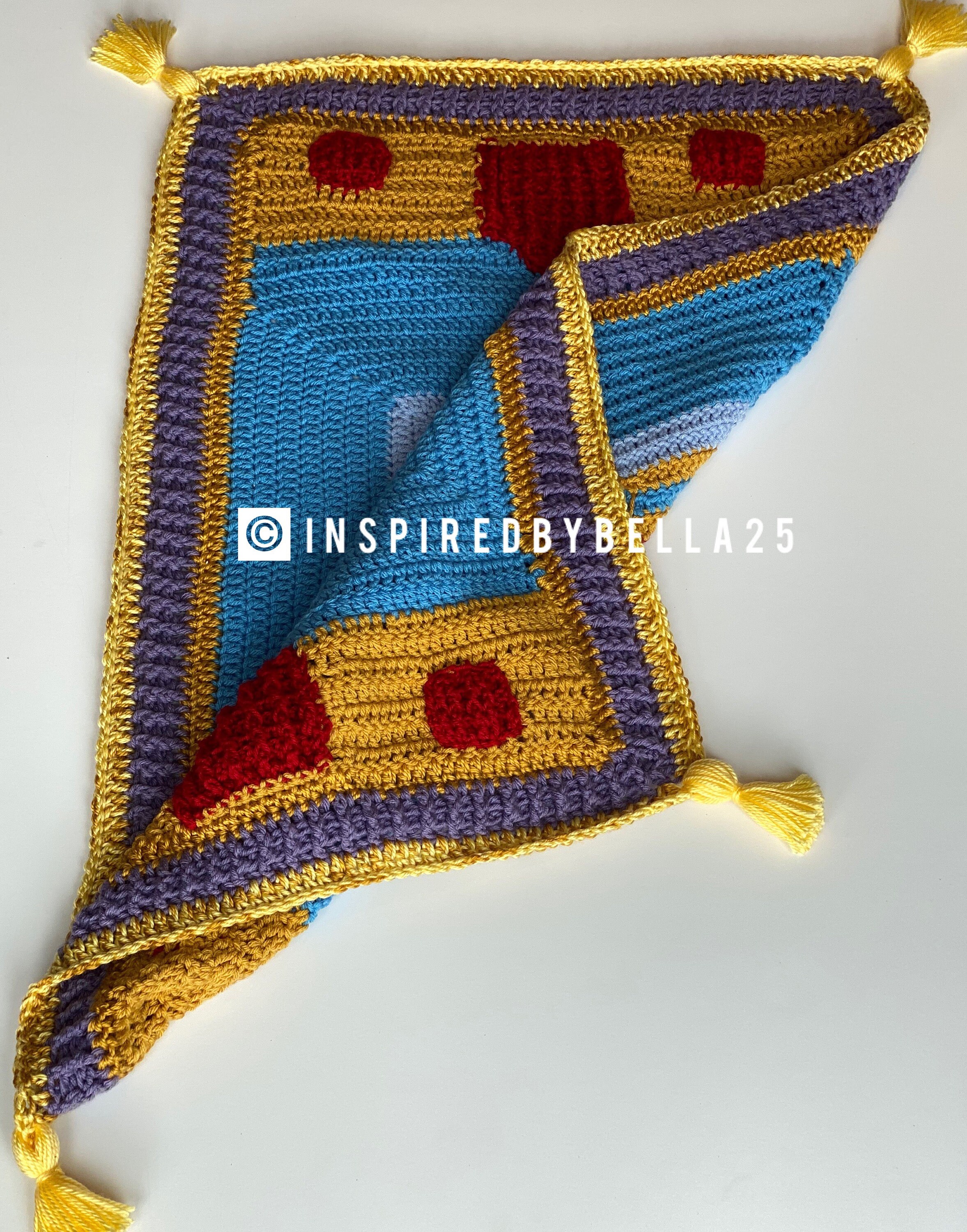 The Magic Carpet Handmade Crochet Inspired In Aladdin la Movie ,The Magic Carpet