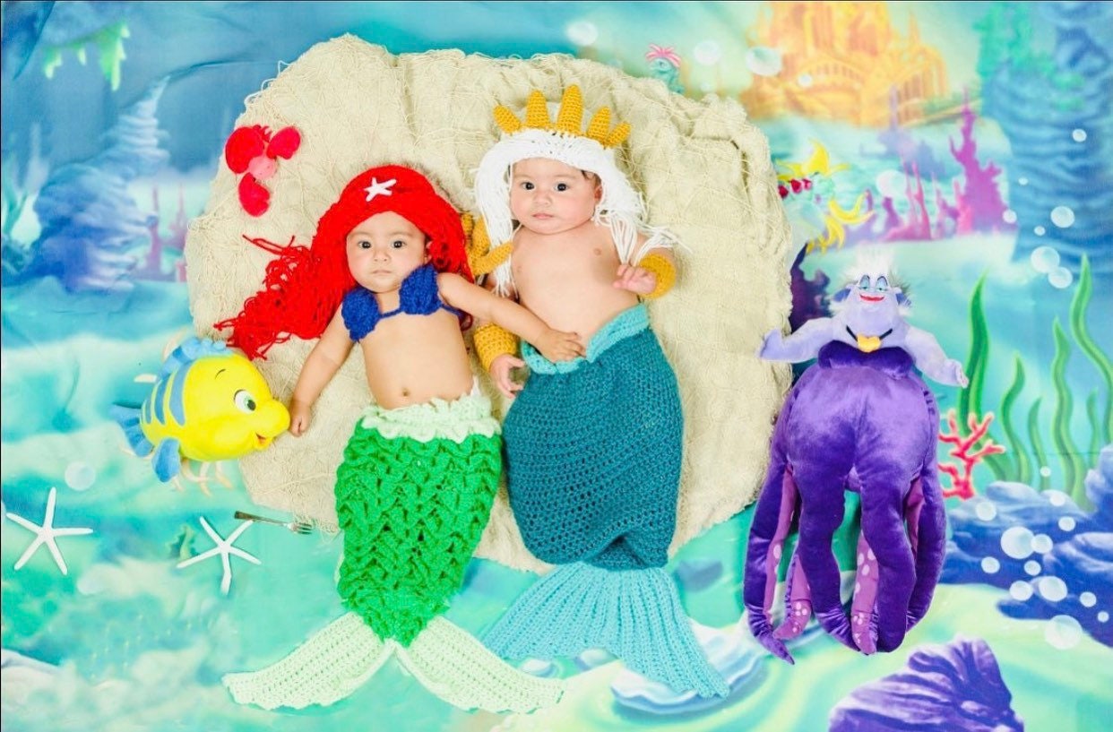 King Triton Little Mermaid Tail Crochet Outfit Inspired in | Etsy