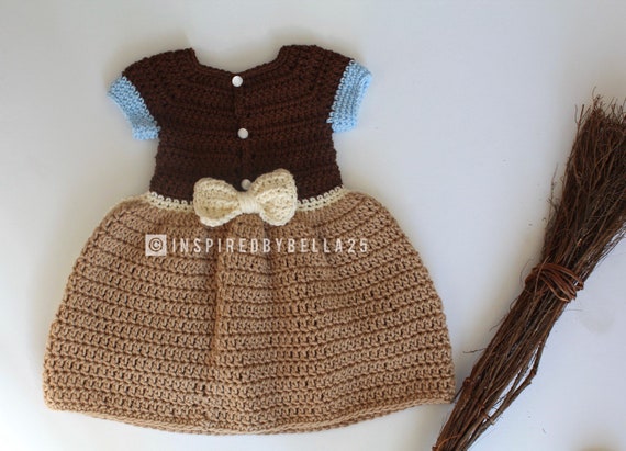 Disfraz inspirado en la sirvienta princesa Cenicienta/Vestido de trapo de  Cenicienta tejido a crochet/Accesorio fotográfico de Cenicienta/Princesa