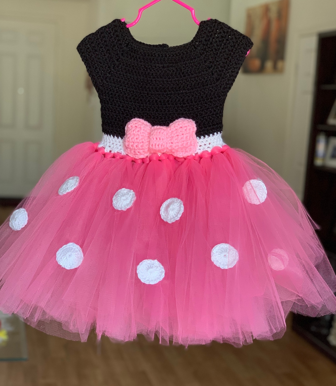 Falda Traje De Mimi Tejido Para Bebe Vestido De Crochet De Minnie