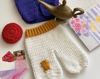 ハンドメイド★なりきりコスチューム　アラジン【オーダーページ】単品可 アラジン風コスチューム/かぎ針編みのアラジンコスチューム