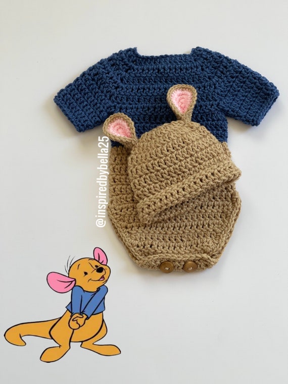 Outfit baby Roo Inspired in Kangaroo Winnie the Pooh handmade