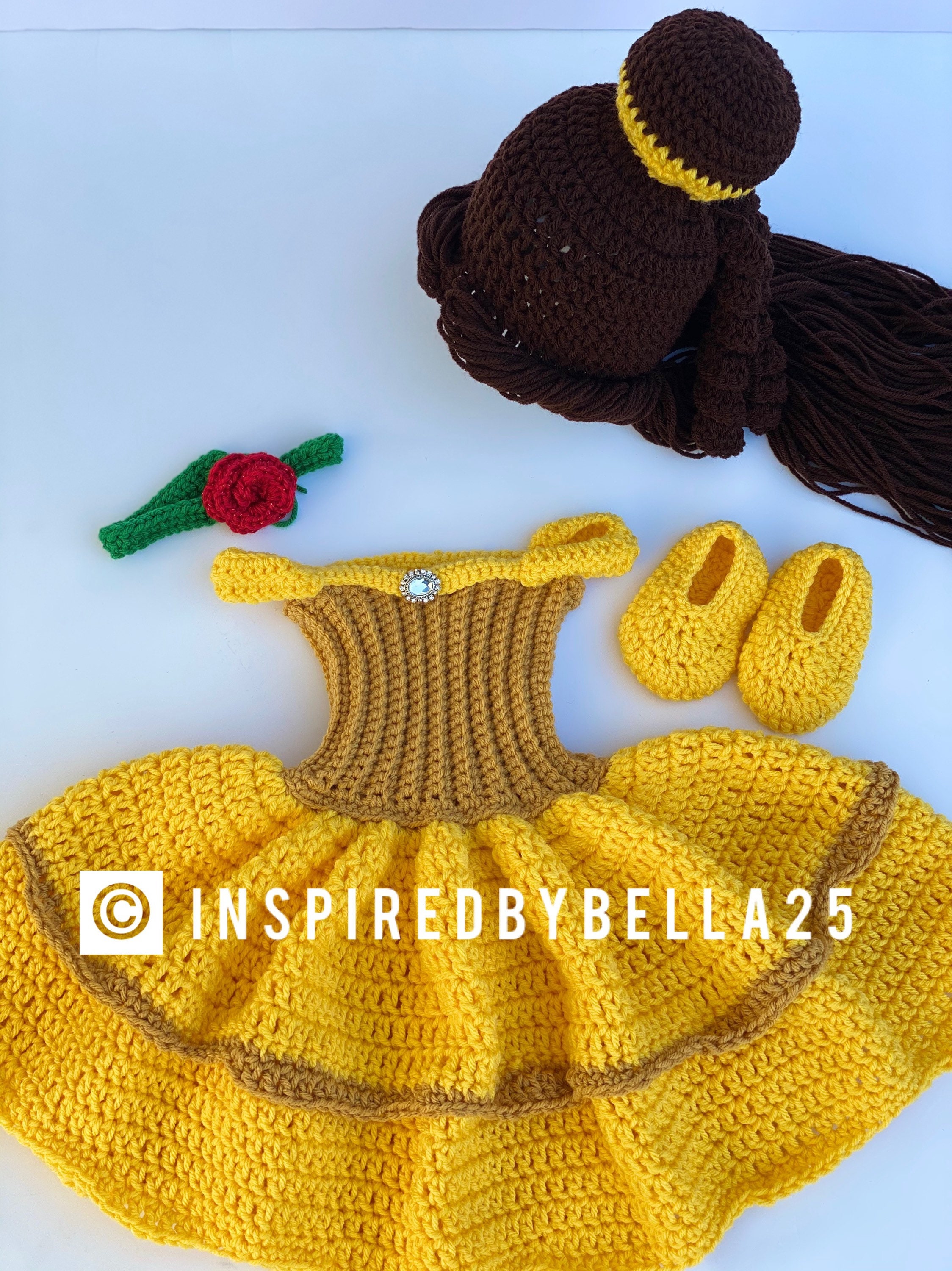 Traje de ganchillo de La Bella y la Bestia vestido de bella - Etsy México Traje de ganchillo de La Bella y la Bestia vestido de bella - Etsy México