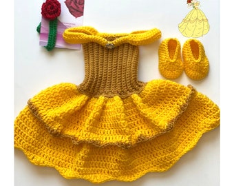 Princesa Bella Vestidos De Princesas Tejidos Traje De Crochet De