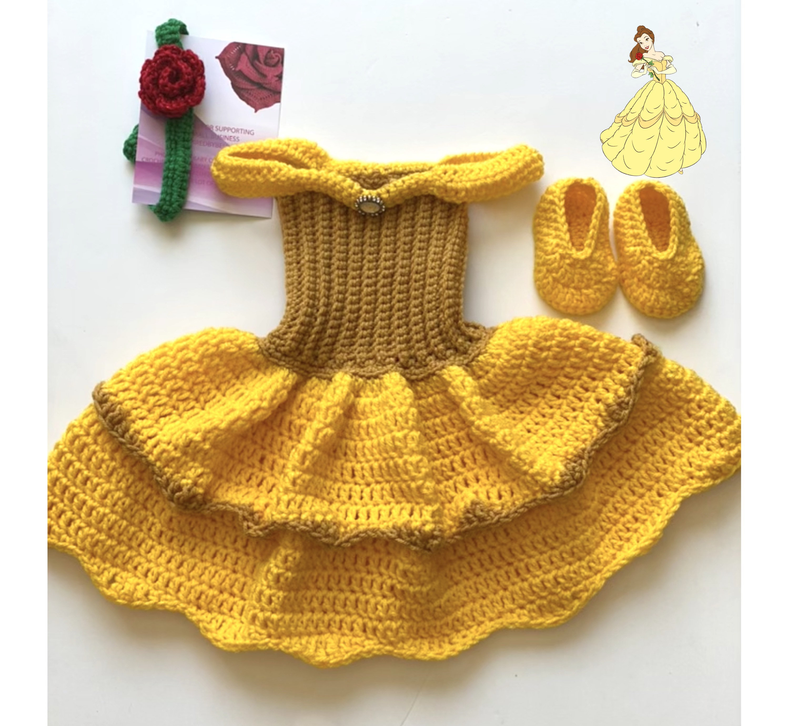 crochet princess belle dress Crochet Tutorial: Princess Costume