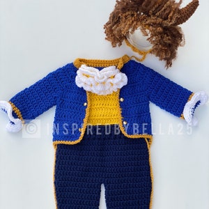 Beast crochet outfit inspired in the movie Beauty and the Beast , beast photo prop, newborn photography, newborn-12 outfit