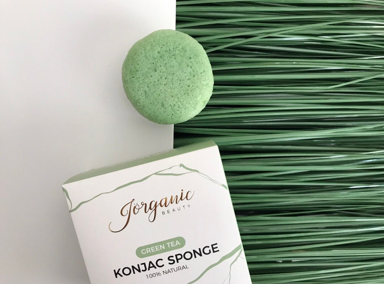 100 Natural Premium Green Tea Konjac Sponge Etsy