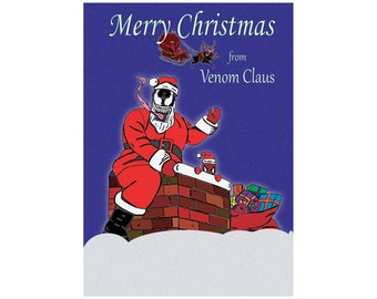 Venom Claus Christmas Card (ft Deadpool and Spider-Man)