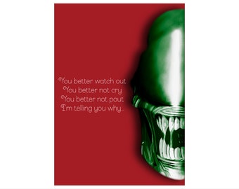 Twas the Night Before Christmas Xenomorph card