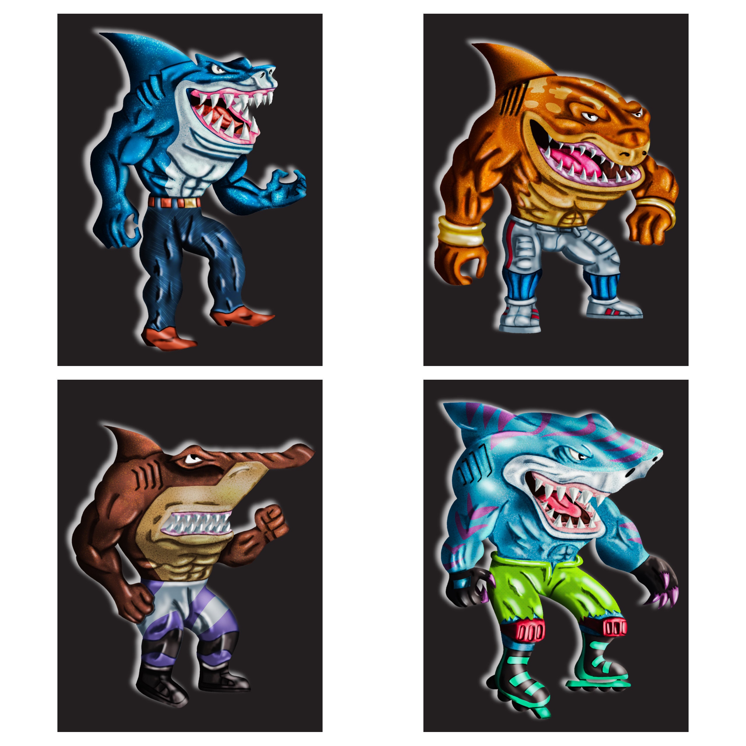 Individual Street Sharks Prints Etsy Individual Street Sharks Prints Etsy