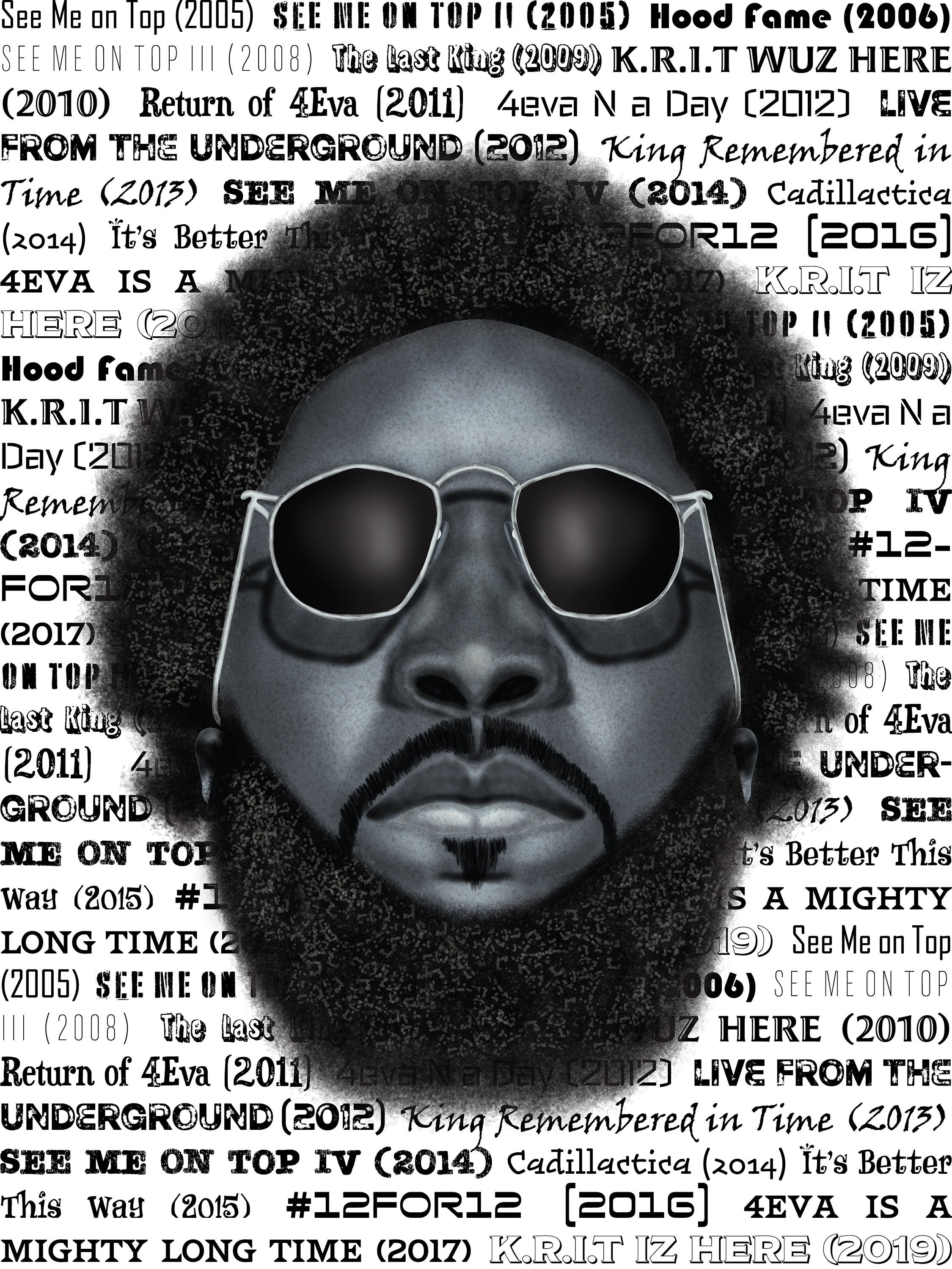 BIG K.R.I.T. アルバム Big KRIT - Album Titles - Etsy