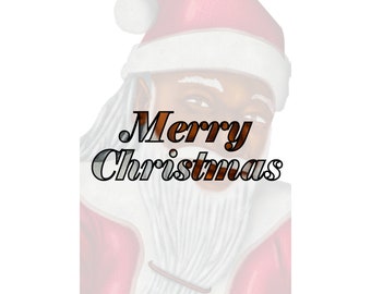 Another Black Santa Claus Christmas Card