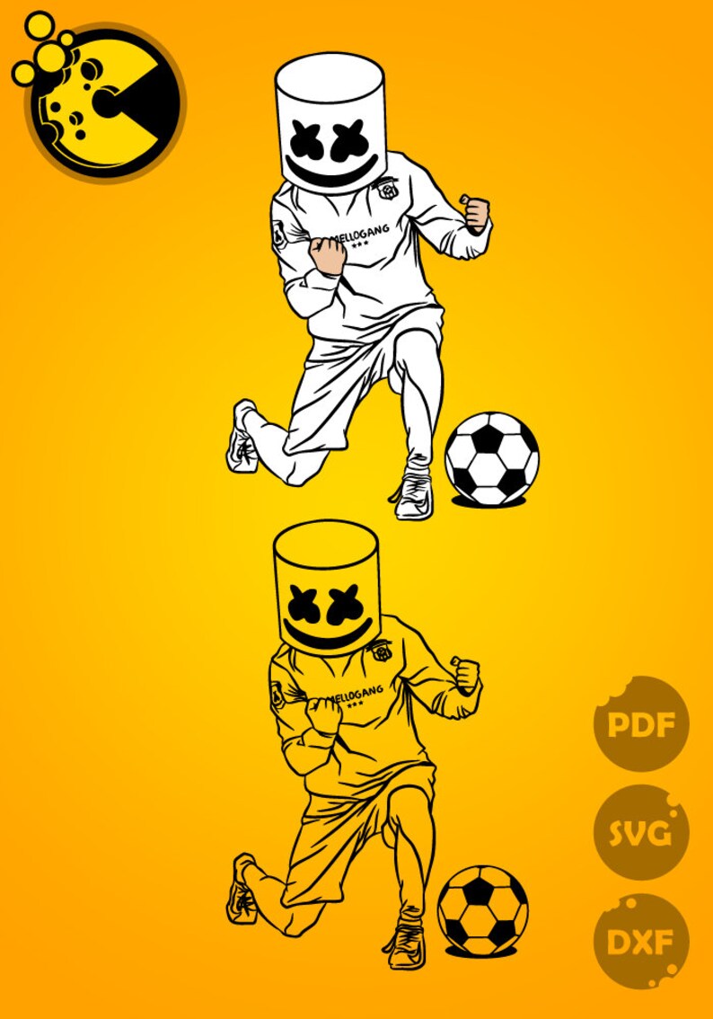 SVG / PDF / PNG files marshmello playing soccer svg keep it Etsy