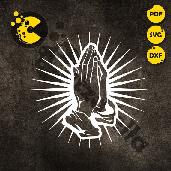 Download Free Svg Pdf Dxf Files Praying Hands God Bless Paper Cutting Etsy SVG Cut Files