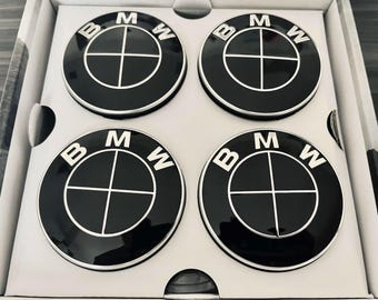 All BLACK 56mm FLOATING Wheel Center Caps for BMW - Etsy
