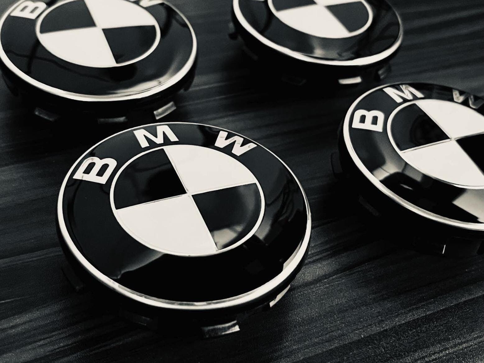 Bmw wheel center caps black Etsy