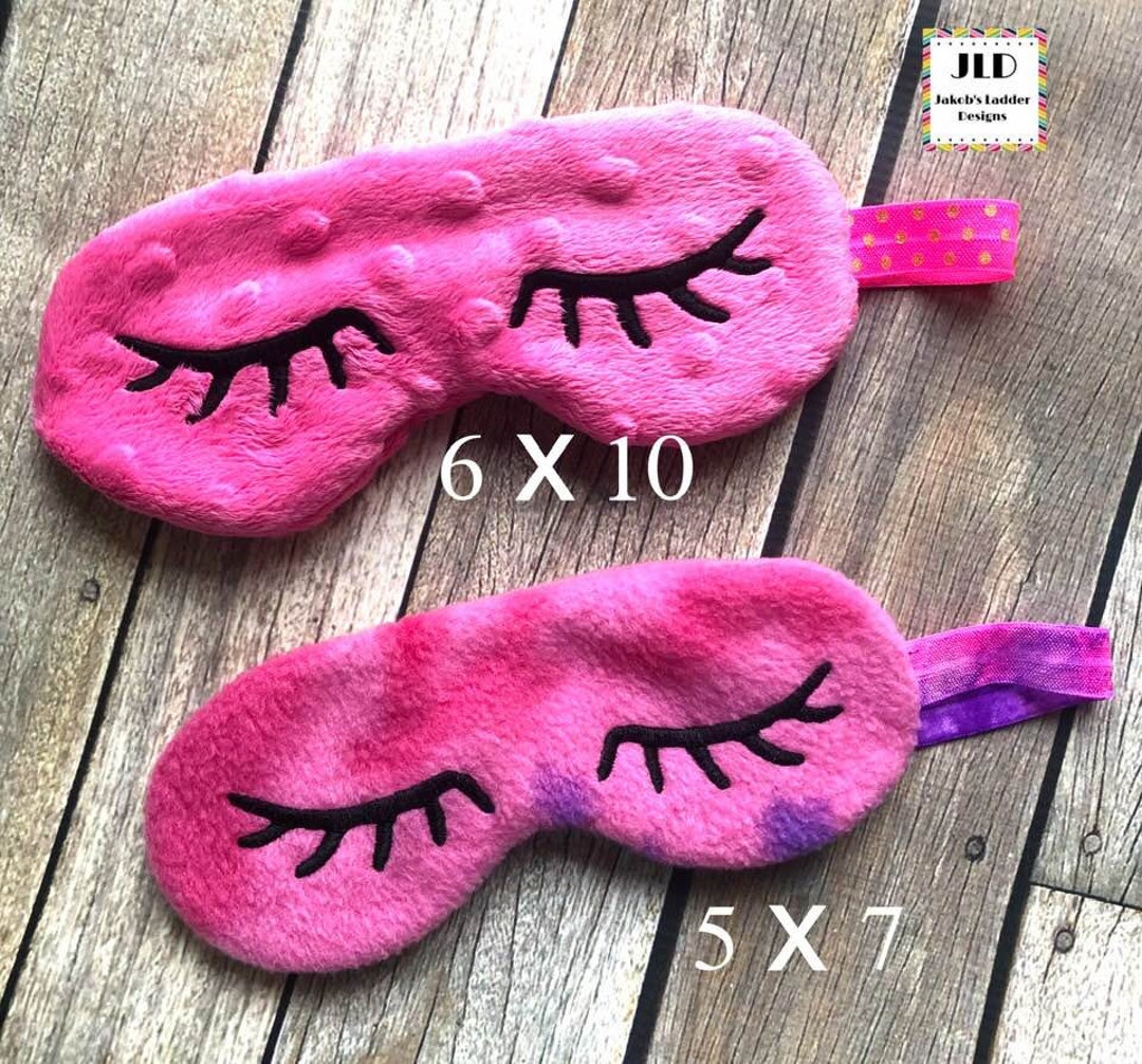 ITH Sleep Mask Embroidery Design in Two Sizes, Digital Download to Be