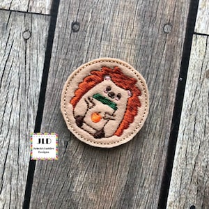 Pumpkin Spice Hedgehog Feltie Design, digital download for embroidery machines