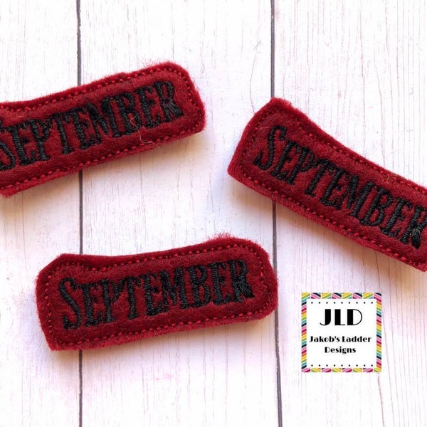 September Feltie Design, digital download to be used with embroidery machines