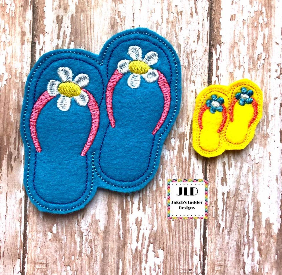 Beach Sandals/flip Flops Feltie Design in 2 Sizes, Digital Download to ...