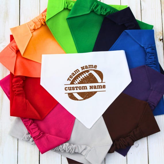 Scrunchie Dog Bandana, Football Pet Bandana, Cat Bandana, Sports Pet Bandana, Dog Mom Gift, New Dog Gift, Team Spirit Bandana, Bulk Orders