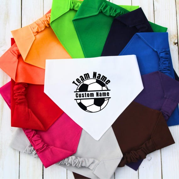 Scrunchie Dog Bandana, Soccer Pet Bandana, Cat Bandana, Sports Pet Bandana, Dog Mom Gift, New Dog Gift, Team Spirit Bandana, Bulk Orders