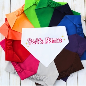 Scrunchie Pet Bandana, Custom Dog Bandana, Personalized Pet Gift, Gift for Mom, Gift for Dad, Cute Dog Bandana, Personalized Cat Bandana