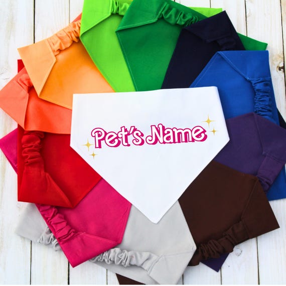 Scrunchie Pet Bandana, Custom Dog Bandana, Personalized Pet Gift, Gift for Mom, Gift for Dad, Cute Dog Bandana, Personalized Cat Bandana
