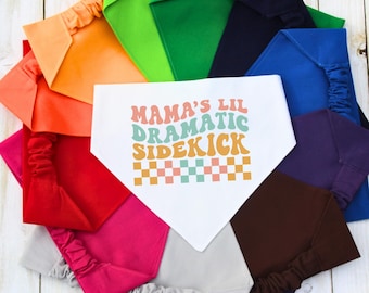 Scrunchie Dog Bandana, Mom's Sidekick Pet Bandana, Cat Bandana, Dramatic Pet Bandana, Gift for Dog Mom, New Dog Gift, Funny Dog Bandana