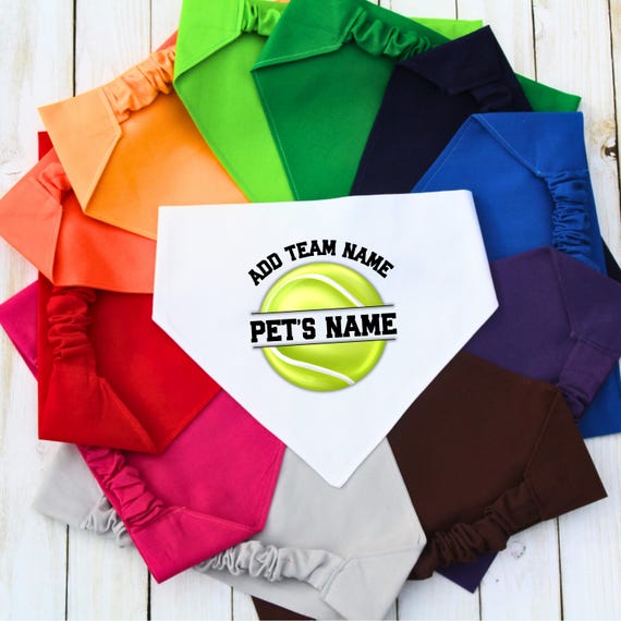 Scrunchie Dog Bandana, Tennis Pet Bandana, Cat Bandana, Sports Pet Bandana, Dog Mom Gift, New Dog Gift, Team Spirit Bandana, Bulk Orders