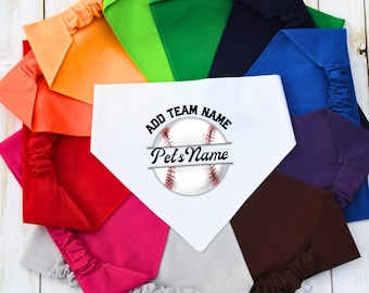 Scrunchie Dog Bandana, Baseball Pet Bandana, Cat Bandana, Sports Pet Bandana, Dog Mom Gift, New Dog Gift, Team Spirit Bandana, Bulk Orders