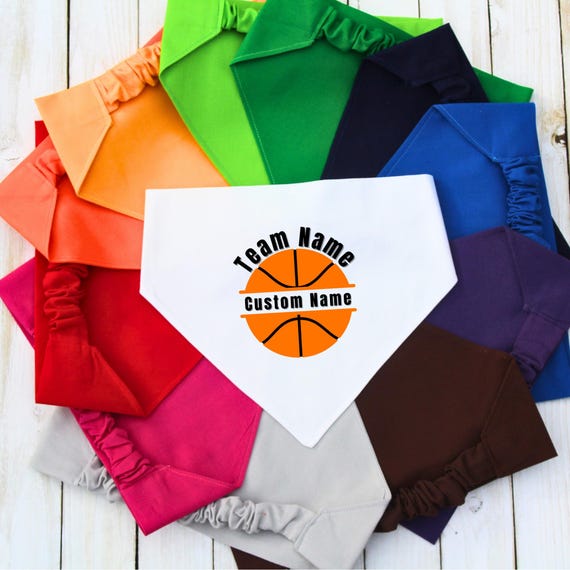 Scrunchie Dog Bandana, Basketball Pet Bandana, Cat Bandana, Sports Pet Bandana, Dog Mom Gift, New Dog Gift, Team Spirit Bandana, Bulk Orders