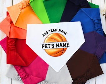 Scrunchie Dog Bandana, Basketball Pet Bandana, Cat Bandana, Sports Pet Bandana, Dog Mom Gift, New Dog Gift, Team Spirit Bandana, Bulk Orders