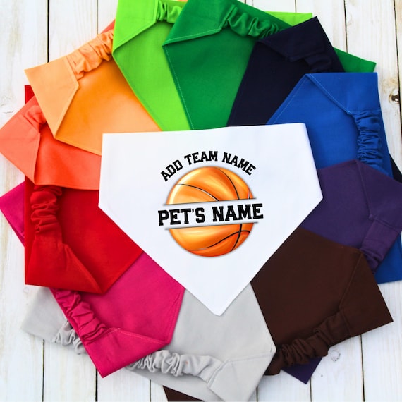 Scrunchie Dog Bandana, Basketball Pet Bandana, Cat Bandana, Sports Pet Bandana, Dog Mom Gift, New Dog Gift, Team Spirit Bandana, Bulk Orders