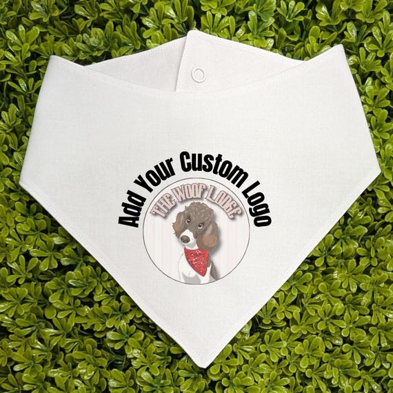 Snap On Pet Bandana, Custom Dog Bandana, Custom Logo Snap Dog Bandana, Personalized Pet Gift, Small Business, Bulk Orders, Cat Bandana