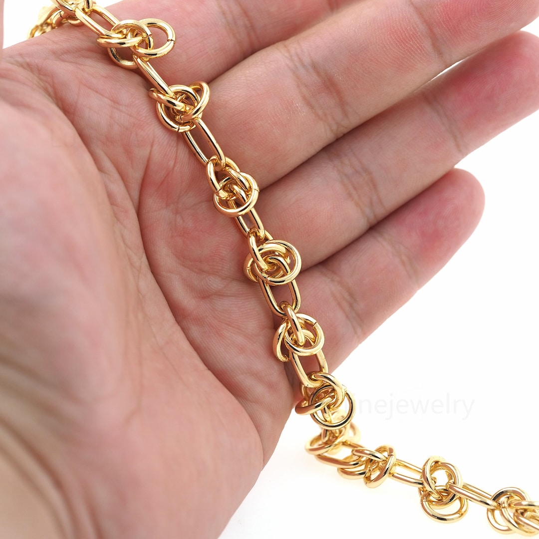 18k Gold Filled Chain Necklace,dainty Knot Chain,gold Knot Chain Necklace,diy Jewelry Making