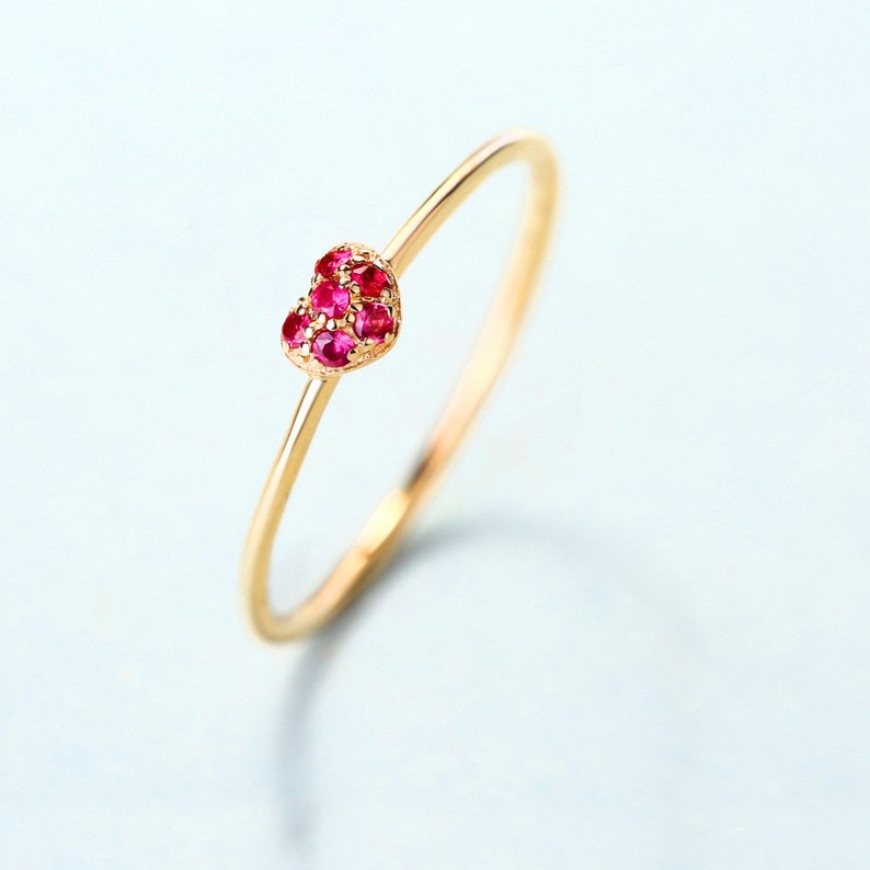 14k gold ring Solid 14k gold round cut natural ruby ring ruby ring gemstone ring