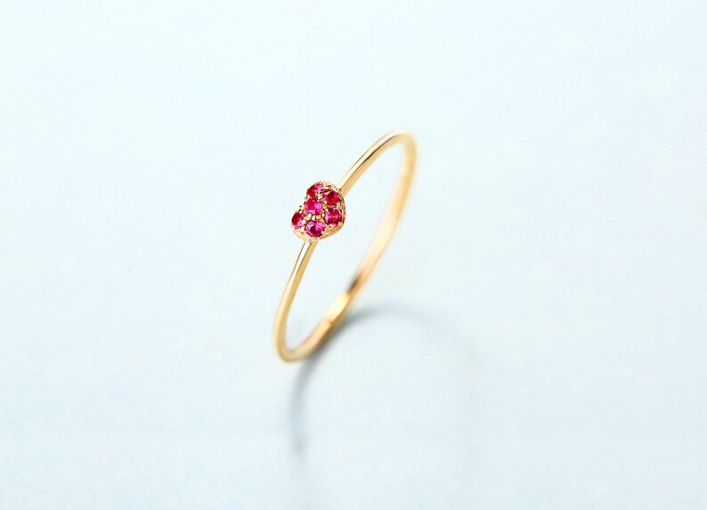 14k gold ring Solid 14k gold round cut natural ruby ring ruby ring gemstone ring